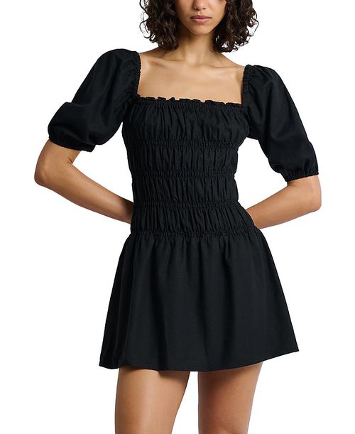 Air Linen Smocked Mini Dress