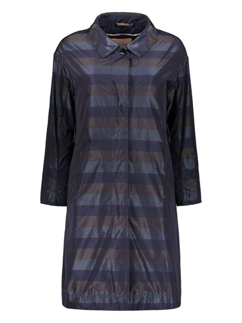 Moorer striped trench coat - Blue