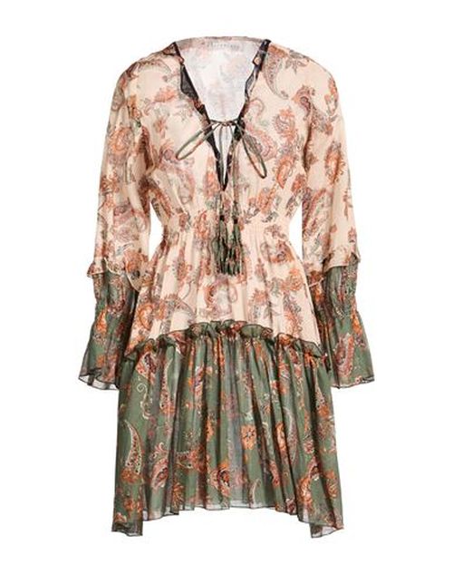 Woman Mini dress Beige Size XS Cotton