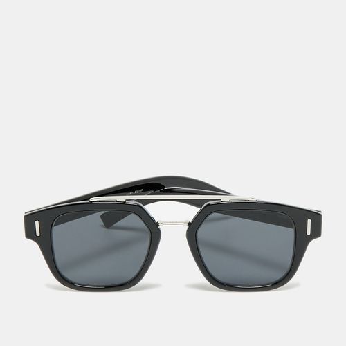 Dior Homme Black/Silver Fraction Tone 8072K Aviator Sunglasse