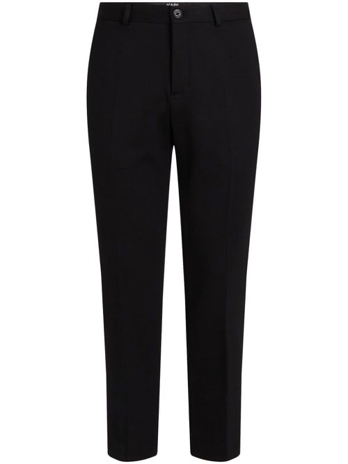 Pleated red tag punto trousers - Black