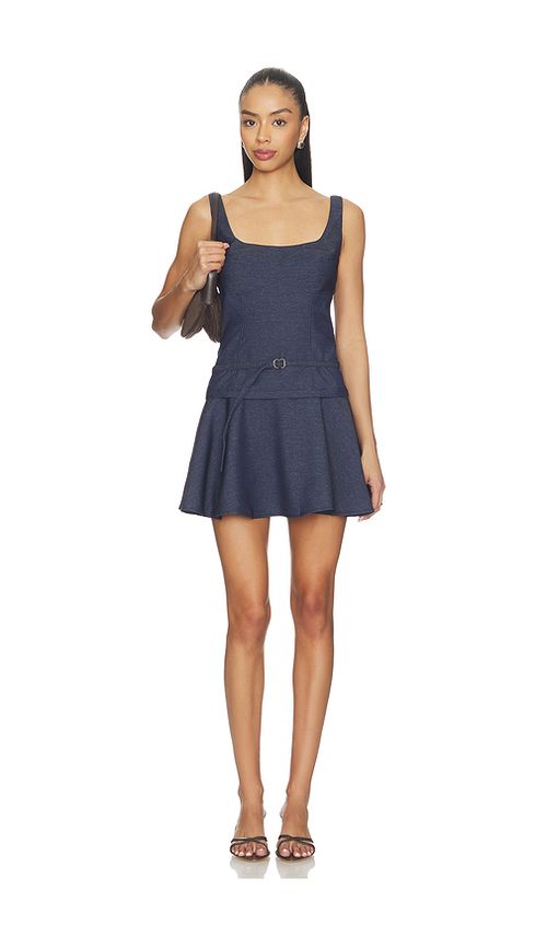 SOVERE Aven Mini Dress in Navy. - L also in XS, S