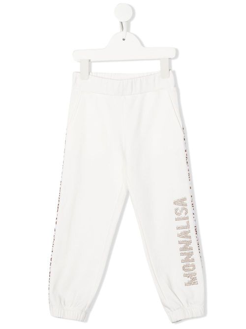 Leopard-print track pants - White