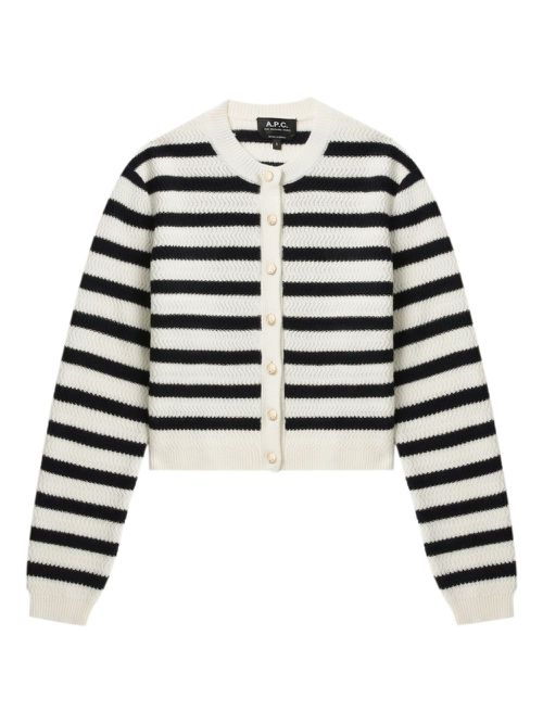 Manon striped cardigan - Black