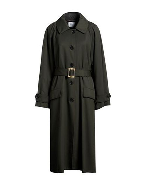 Woman Coat Military green Size 2 Polyester, Virgin Wool