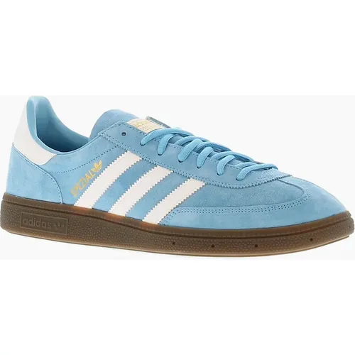 Women's Adidas Originals Womens Trainers Handball Spezial Leather Lace Up Pale blue whit