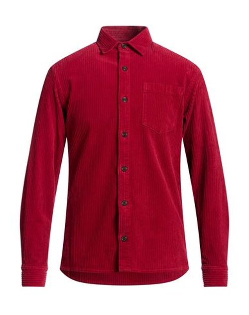 Man Shirt Red Size S Cotton, Elastane