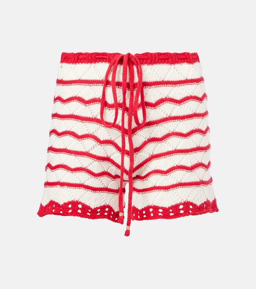 Kim crochet cotton-blend shorts