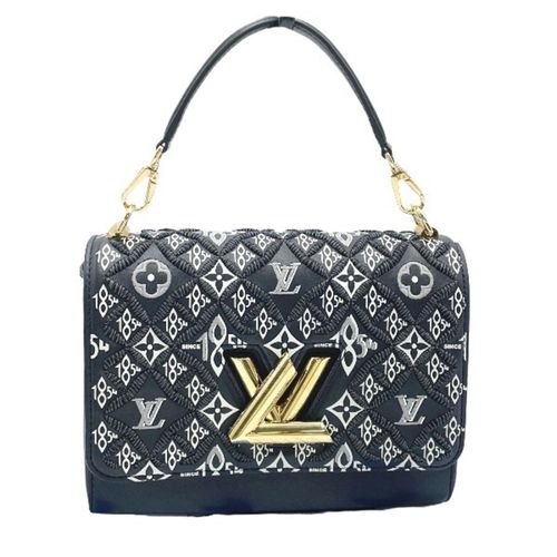 Louis Vuitton Black Leather Shoulder Bag Pre-Owned