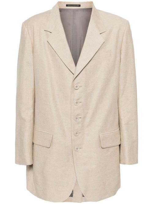 Single-breasted blazer - Neutrals