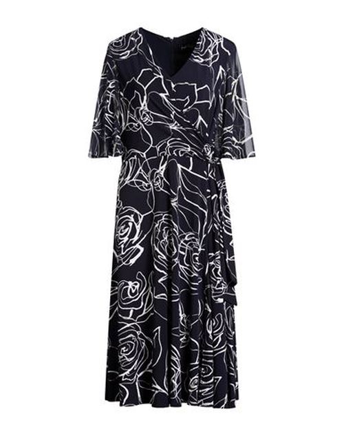 Woman Midi dress Navy Size 14 Polyester, Elastane
