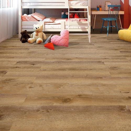 CUBE® Whiskey Barrel Oak SPC 18.3x122cm box : Browns Matt SPC 20x120cm Wall and Floor