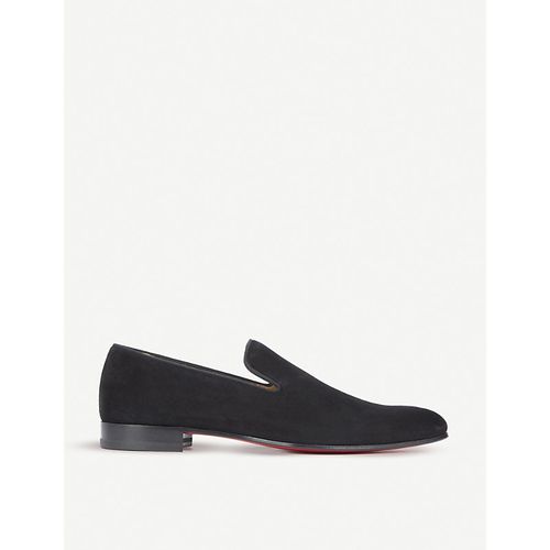 Mens Black Dandelion Suede Loafers 5.5
