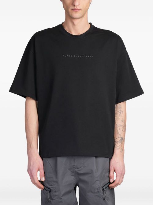 Logo-print cotton t-shirt - Black