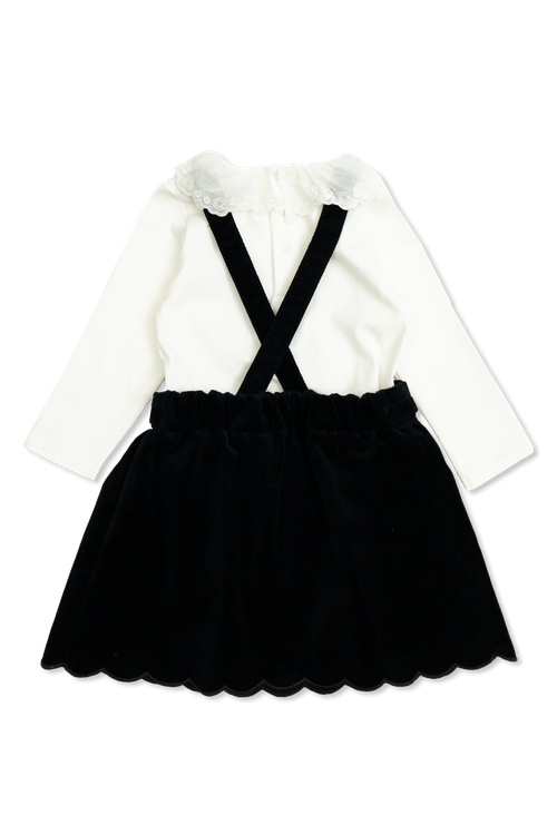 Velvet Dress With Top, Unisex, Navy Blue