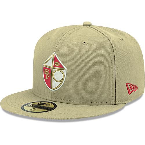 Men's Gold San Francisco 49ers Omaha Throwback 59FIFTY Fitted Hat
