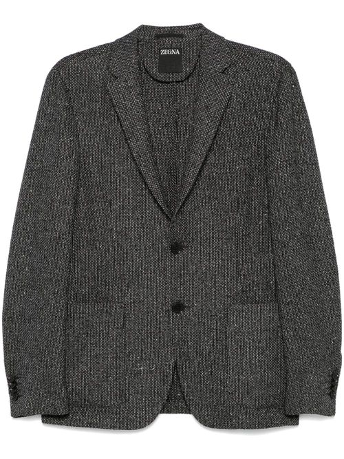 Basket weave blazer - Grey