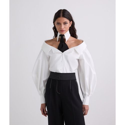 Karl Lagerfeld - Off-shoulder Shirt, Woman, White