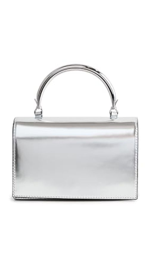 STAUD Women's Arc Evening Bag, Chrome, Silver, Metallic, One Size