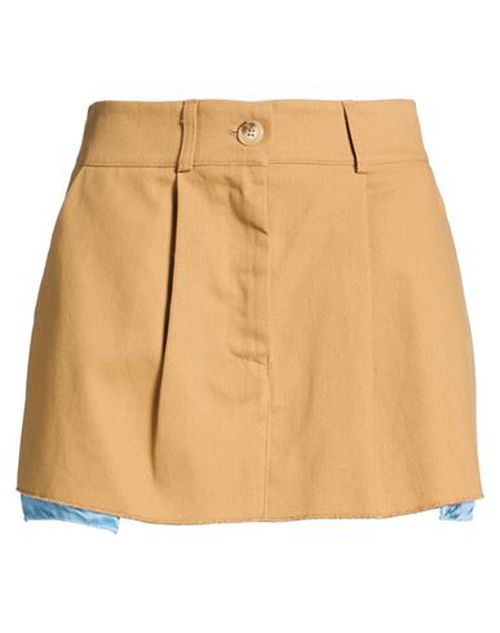 Woman Mini skirt Camel Size M Cotton