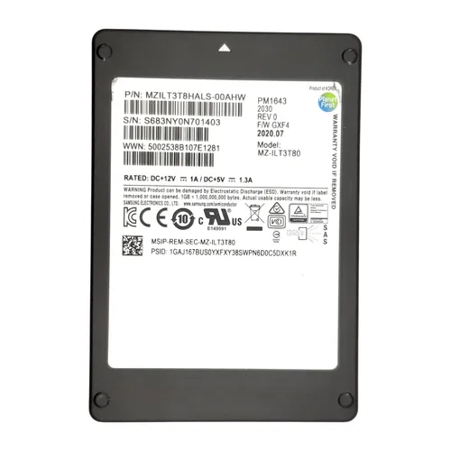 Samsung MZ-ILT3T80 3. PM1643 Read Intensive SFF 2. SAS-3 12G SSD New