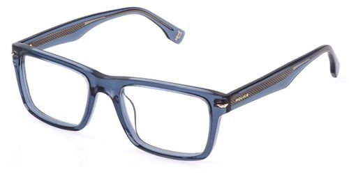 Police VPLQ64 CHAMP 11 04AL Men's Eyeglasses Grey Size 52 (Frame Only) - Blue Light Block Available