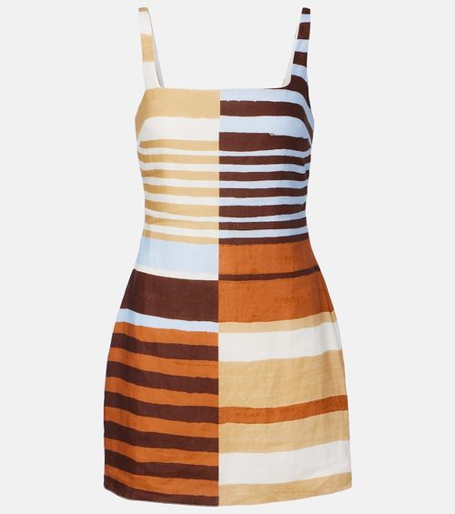 Siela striped linen minidress