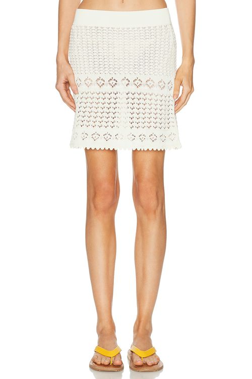 ERES Angela Mini Skirt in Ecru - Cream. 38 also