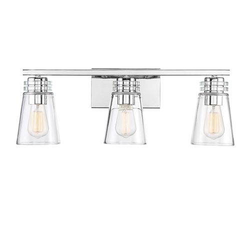 Savoy House Brannon 3 Light Bathroom Vanity Light in Polished Nicke