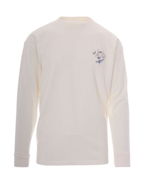 Off White Full Sleeves T-Shirt