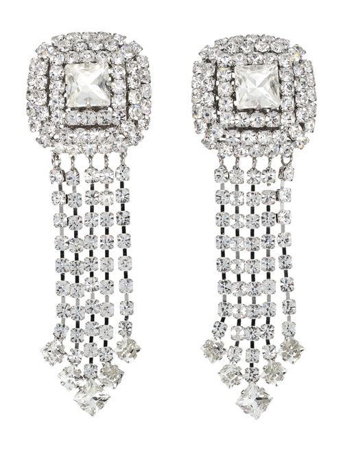 Earring Square Crystal