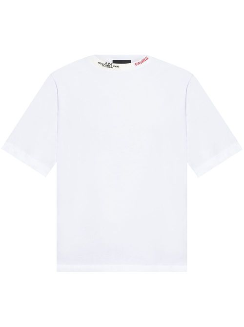 Logo-embroidered T-shirt - White