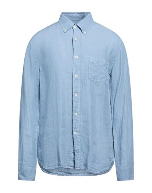 Man Shirt Slate blue Size 3XL Linen