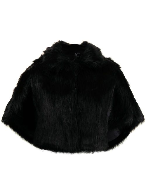 Nord faux-fur cropped cape - Black