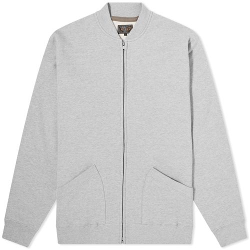 Men's Jersey Zip Bomber Jacket in Grey