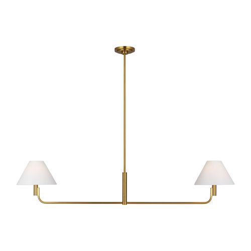 Burnished Brass Linear Chandelier from the Colfax Collection