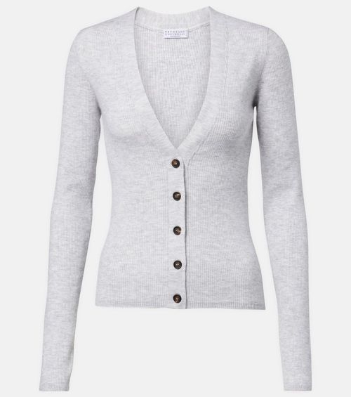 Ribbed-knit cardigan