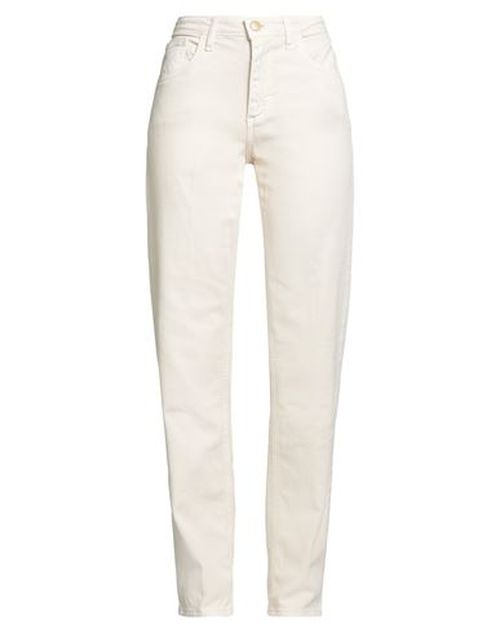Woman Pants Beige Size 4 Cotton, Elastane