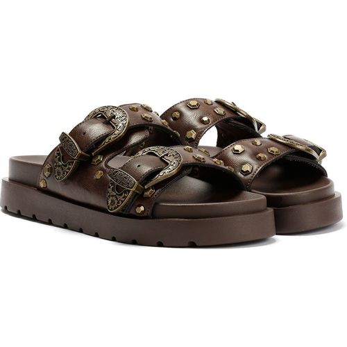 Buffalo Raya Ari West Leather Women's Brown Sanda