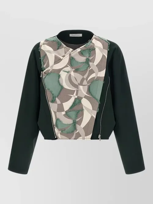Kiko Kostadinov - csomor knit blouson asymmetric geometric design