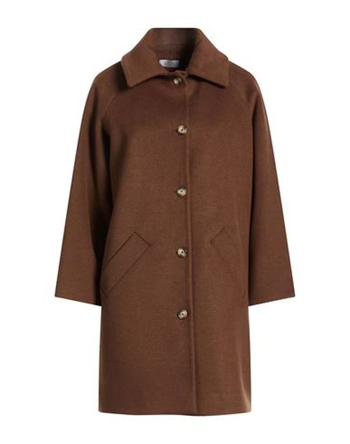 Woman Coat Brown Size 4 Polyester, Viscose, Elastane