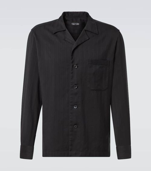 Striped cotton and silk shirt