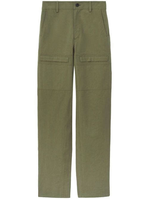 Mid-rise cotton cargo pants - Green