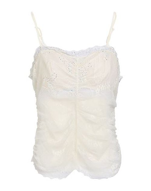 Woman Top Ivory Size 10 Polyamide, Elastane