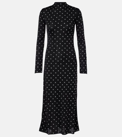 Studded jersey maxi dress