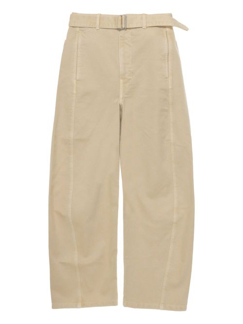 LEMAIRE belted trousers - Neutrals