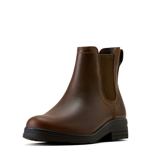 Women's Langley Waterproof Chelsea Boots in Tobacco Brown, B Medium Width, Size 3, by