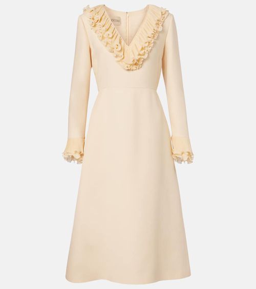 Crepe Couture ruffled midi dress