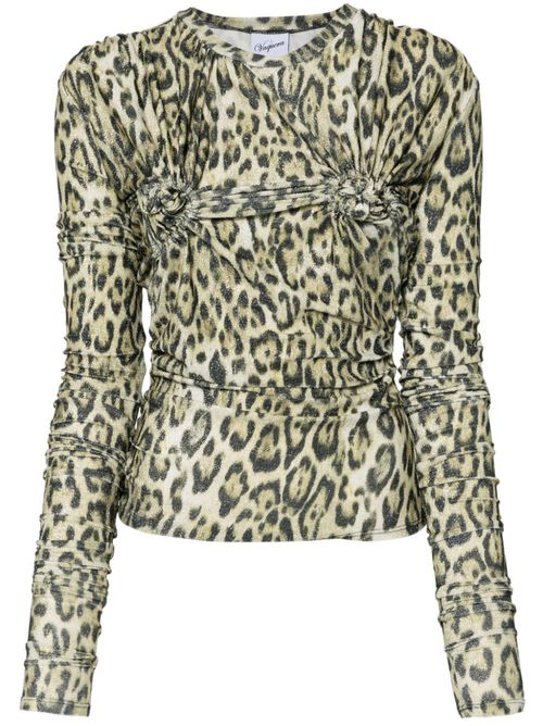 Leopard-print T-shirt - Neutrals