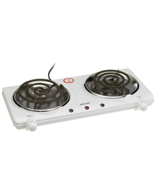 Basic Double Burner With White Enamel Finish